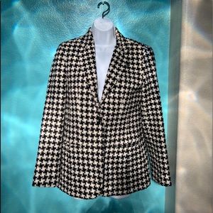 Liz Claiborne Houndstooth Jacket/Blazer